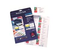 Avery Zweckform C32016-10 Paquet de 10 feuilles de cartes de visite blanc satiné à bords lisses pour imprimante laser couleur 220 g/m² (Import Allemagne)