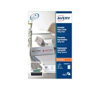 Avery Zweckform C32253-25 Paquet de 25 feuilles A4 micro-perforées 185 g de 4 cartes chevalets chacune 110 x 40 mm (Blanc) (Import Allemagne)