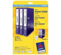 Avery Étiquettes pour classeurs C32266-25 – 25 feuilles, micro-perforées 170 g, 30×190 mm Leitz/Elba