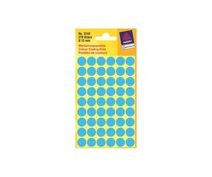 Avery Zweckform Colour Coding Dots 3142 - Papier - adhésif permanent - bleu - diamètre 12 mm 270 unités étiquettes