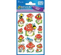 Avery zweckform creative-deco autocollants 76 x 120 mm papier 3Bögen motif joyeux champignons