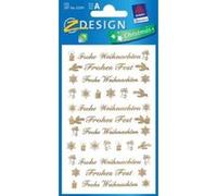 Avery Autocollants de Noël Zweckform 52391 – Lot de 44 dorés, 2 feuilles (22/feuille)