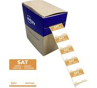 Avery Étiquettes alimentaires rouleau 1000 Samedi 25x25 mm amovibles boîte dévidoir