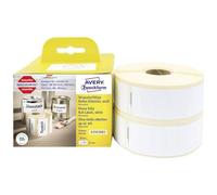 AVERY Zweckform Dymo LabelWriter A1933081 Étiquettes résistantes aux intempéries compatibles avec 1933081 (25 x 89 mm, 2 rouleaux de 700 autocollants en plastique, autocollantes, pour imprimante
