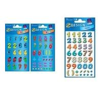 Avery zweckform etiqettes z-design chiffres multicolores 59335 G