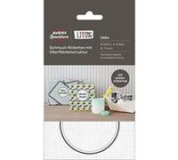 Avery zweckform etiquette 62019 living bijoux avec surface texturée, diamètre 73 mm, blanc Blanc G