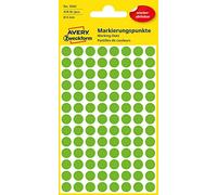 Avery Étiquettes 8 mm – Marqueur point vert – Repositionnables – 416st