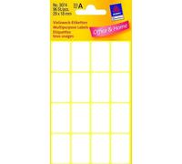 Avery Zweckform - Etiquette AZ 3074 29x18mm Blanc 96 pièces | Pak une 6 feuilles | 10 pièces