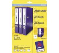 Avery Zweckform C32266-25 Paquet de 25 feuilles d'étiquettes à classeurs micro-perforées 170 g pour classeurs Leitz + Elba 30 x 190 mm (Import Allemagne)