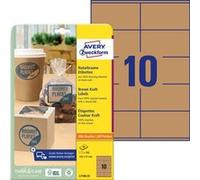 AVERY Zweckform Etiquette couleur Kraft, 105 x 57 mm G
