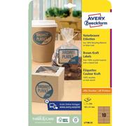 Avery Zweckform Étiquettes L7109-25 Papier Kraft 210 x 297 mm – Lot de 25