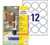 Avery Zweckform 6226REV-10 Étiquettes rondes (120 pastilles adhésives, Ø 60 mm sur A4, autocollants ronds à imprimer, amovibles/détachables sans laisser de traces) 10 feuilles, blanc