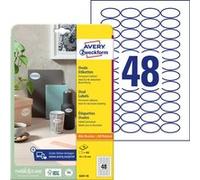 Avery Zweckform Etui 480 Etiquettes D'identification Ovale 40 X 20mm Blanc