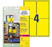 Etiquette film, 99,1 x 139 mm, jaune