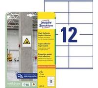 Avery Zweckform l7875-20 Papier antidérapante Étiquettes, 105 x 48 mm, 20 feuilles/240 étiquettes Blanc