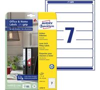 Avery Zweckform Etiquette pour classeur L4760-10 38 x 192 mm papier blanc fixation permanente 70 pc(s)