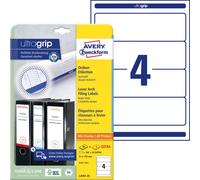 Avery Étiquettes pour classeur L4761-25 61 x 192 mm Papier blanc Fixation permanente 120 pcs