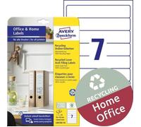 Avery-Zweckform Etiquette Pour Classeur Lr4760-10 38 X 192 Mm Papier Recyclé Blanc Permanente 70 Pc(S)