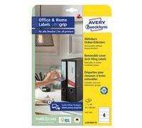 Avery-Zweckform Etiquette pour classeur L4761REV-10 61 x 192 mm papier blanc décollable 40 pc(s)