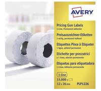 Avery Étiquettes de prix PLP1226 – fixation permanente, 26 x 12 mm, blanc