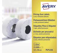 Avery-Zweckform Etiquette prix PLP1226 fixation permanente Largeur des étiquettes: 26 mm Hauteur de l'étiquette: 12 mm blanc