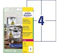 Avery Étiquettes plastiques L4719-20 105 x 148 mm film polyester blanc fixation permanente 80 pc(s)