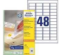Avery Étiquettes universelles L4736REV-100 45,7 x 21,2 mm papier blanc décollable 4800 pc(s)