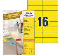AVERY/Zweckform étiquettes, 105 x 37 mm, jaune, sans cadre