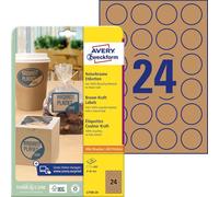 AVERY Zweckform Étiquettes brunes naturelles rondes diamètre 40 mm 600 étiquettes