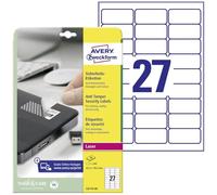 Etiquette de sécurité Avery-Zweckform L6114-20 63.5 x 29.6 mm film de polyester blanc 480 pc(s) fixation permanente