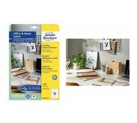 Avery Zweckform LR3475-10 Etiquette universelles 70 x 36 mm papier recyclé blanc 240 pc(s) fixation permanente imprimante laser couleur, imprimante laser