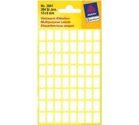 AVERY Zweckform 3081 étiquettes ménagères autocollantes (76 x 39 mm, 18 autocollants sur 6 feuilles, étiquettes polyvalentes pour la maison, l'école et le bureau, pour écrire et étiqueter et marquer)