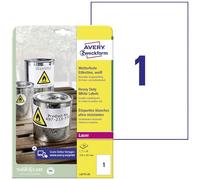 AVERY/Zweckform étiquettes résistantes aux intempéries Contenu: 20 étiquettes sans bord, 210 x 297 mm
