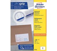 Avery zweckform étiquettes universelles 6135 blattformat au format a5 148 x 210 mm-lot de 200 feuilles 200 (blanc)