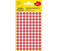 Avery Pastilles gommettes – Étui 416 – Enlevable – Diamètre 8 mm – Rouge