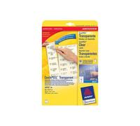Avery Zweckform J4722 - Polyester - adhésif - transparent - 50.8 x 96 mm 250 étiquette(s) (25 feuille(s) x 10 étiquettes