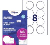 Avery-Zweckform J4881-20 Porte-badge (l x H) 65 mm x 65 mm 160 pc(s)