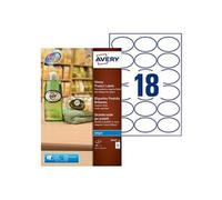 Avery Zweckform J8102 - Auto-adhésif - brillant - 42,3 x 63,5 mm (oval) 180 étiquette(s) (10 feuille(s) x 18 étiquettes