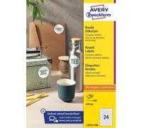 AVERY Zweckform L3415-10 Round Labels (240 Stickers on 10 Sheets, for Printing,