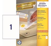 Avery Zweckform l4735rev de 100 étiquettes universelles (A4, 100 étiquettes de résidus, 210 x 297 mm) 100 feuilles Blanc