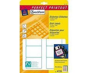 Avery Zweckform l4739REV - 20, capacité 20 Feuilles, 8,9 cm (3,5 "), Pochettes, disquettes/Mini pour Le tri Face repositionnable Couleur 70 x 50,8 mm