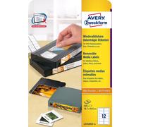 Avery Zweckform L4742REV-25 Étiquettes pour supports de stockage, 78,7 x 46,6 mm, 25 feuilles/300 étiquettes, blanc