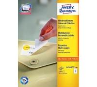 Avery Zweckform© L4743REV-100 Étiquettes universelles 99,1 x 42,3 mm 100 feuilles/1 200 étiquettes (Blanc)