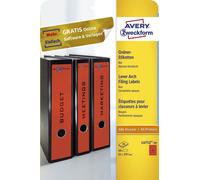 Avery Zweckform® L4752-20 L4752-20 Étiquettes de classeur - larges/longues, (A4 - 20 feuilles) 60 pièces, rouge
