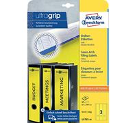 Avery Zweckform L4755-20 Lot 60 étiquettes longues pour classeurs 61 x 297 mm (Jaune) (Import Allemagne)