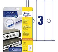 Avery Zweckform L4757-25 Lot de 75 étiquettes de classement longues 63 x 297 mm (Blanc) (Import Allemagne)