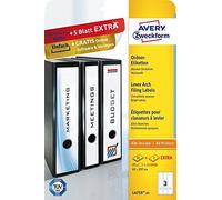 Avery Zweckform L4759-25 Paquet De 20 Feuilles D'étiquettes À Classeur 61 X 297 Mm (Import Allemagne)