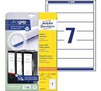 Avery Zweckform L4760-25 Lot de 25 feuilles de 7 étiquettes opaques pour classeur 192 x 38 mm (Blanc) (Import Allemagne)