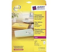 Avery Étiquettes pour adresse L4772-25 99,1×42,3mm polyester transparent 300 pc(s) laser
