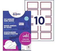 Avery Étiquettes porte-badge L4786-20 85 x 50 mm bordure rouge pour imprimante laser 200 pièces